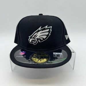 New Era Black Philadelphia Eagles Logo Fitted Hat
